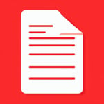 document icon with red background